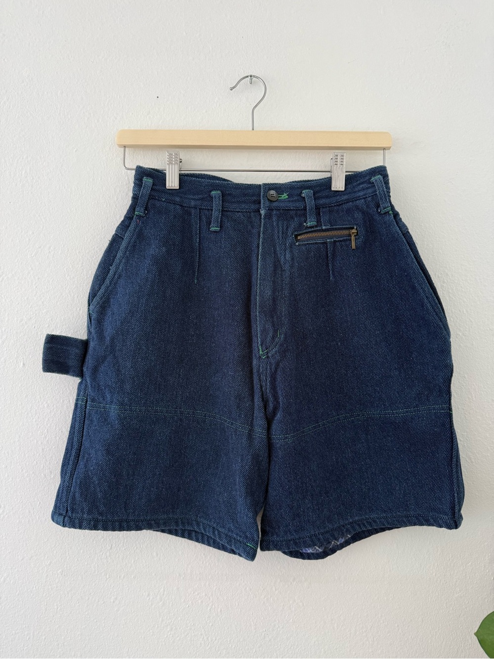 Women’s Dark Indigo Cargo Shorts with Utility Loop